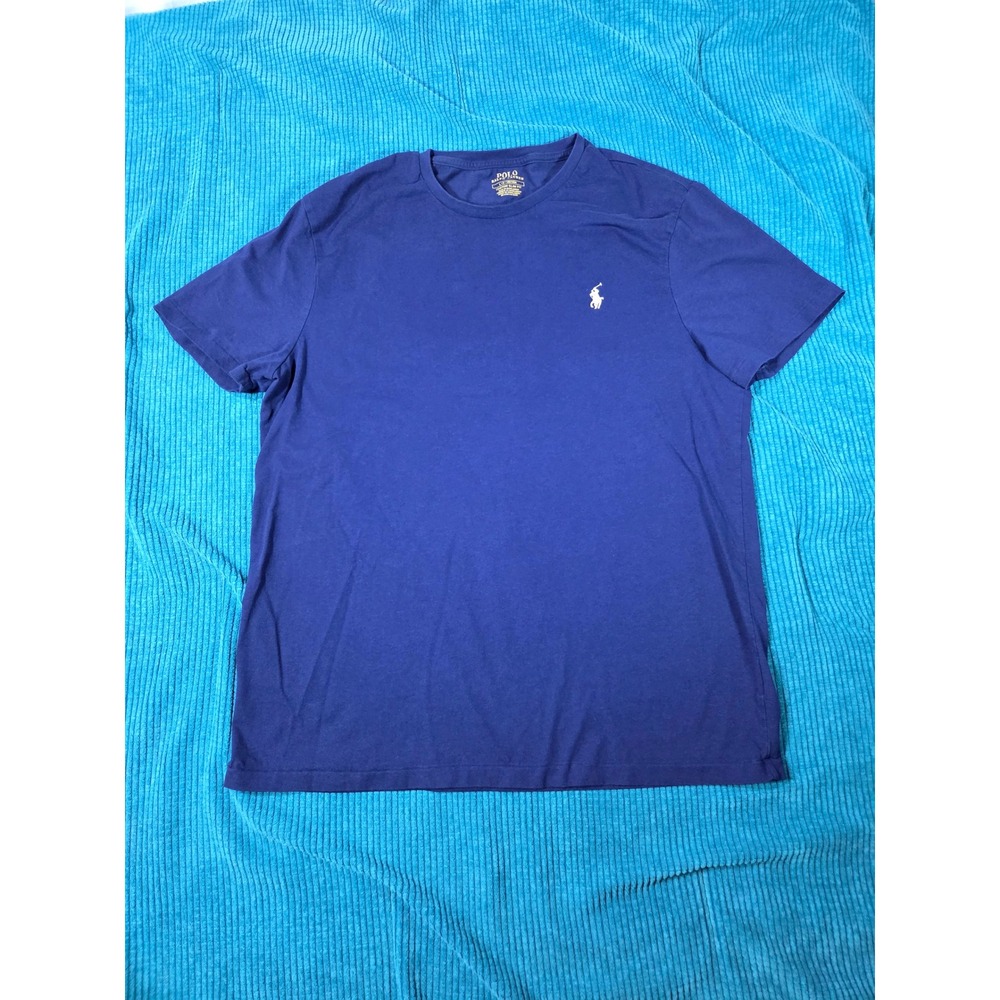 Polo Ralph Lauren Mens Custom Slim Fit T-Shirt Royal Blue Large Pony Logo